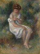 Pierre Auguste Renoir Seated Girl in Landscape china oil painting reproduction